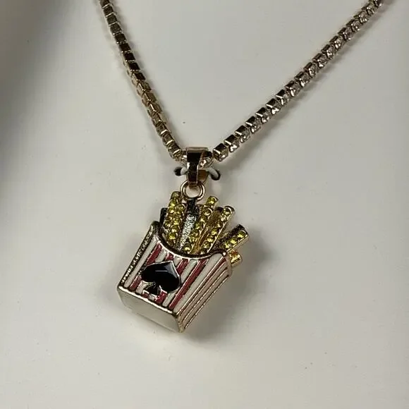 Kate Spade New York x Target French Fry Charm Tennis Necklace 16" - Picture 2 of 5